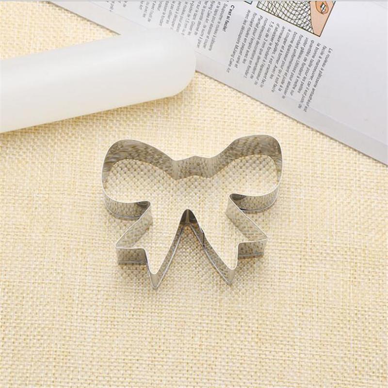 Bow Cookie Tools Cutter Mould Biscuit Press Icing Set Stamp Mold Stainless Steel Bakeware For Kitchen China