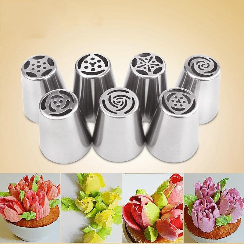 1PCS Russian Nozzles Icing Piping Tips Stainless Steel Nozzles Cake Decorating Tools Nozzles Pastry Kitchen Accessories Tools