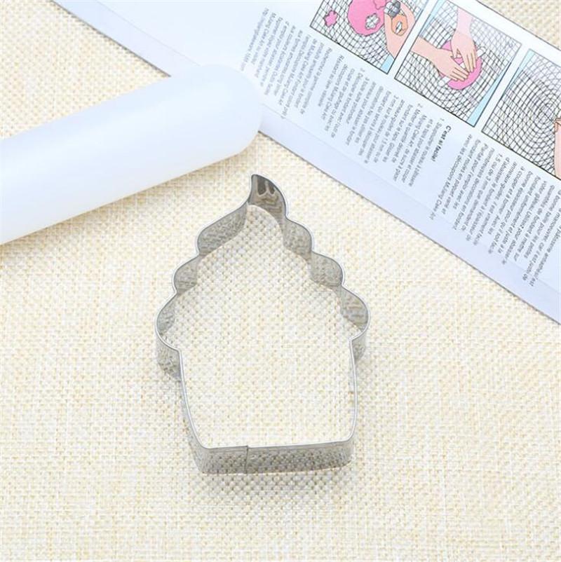 Cupcake Ice Cream Cookie Stencils Pancake Biscuit Cookie Cutter Tools Baking Pastry Modelling Tools Stainless Steel Top Shop