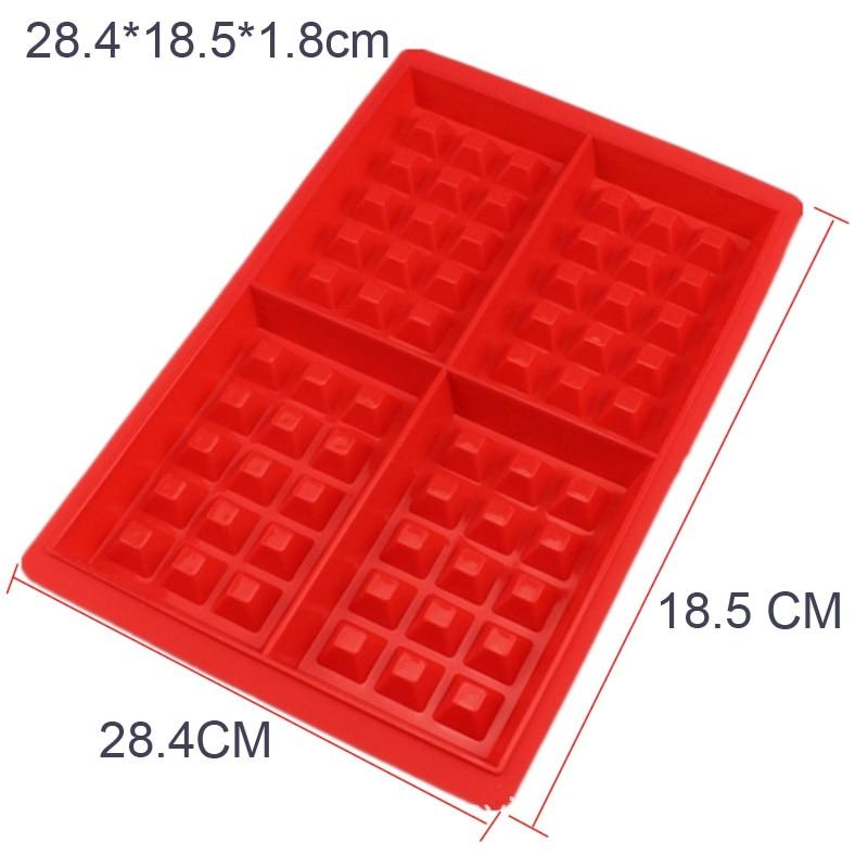 Non-stick Silicone Waffle Mold Kitchen Bakeware Cake Mould Makers for Oven High-temperature Baking Set