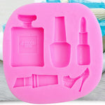 Silicone Makeup Lipstick Cake Decorating Mould Sugarcraft Chocolate Baking Mold Kitchen Accessories