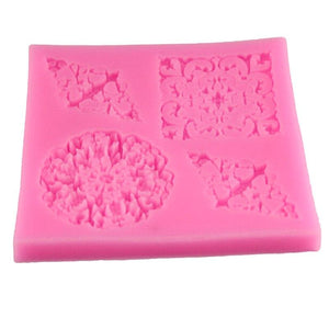 Hot Sale Sugarcraft Lace Flower Shape 3D Silicone Fondant Mould Cake Decorating Tools Cupcake